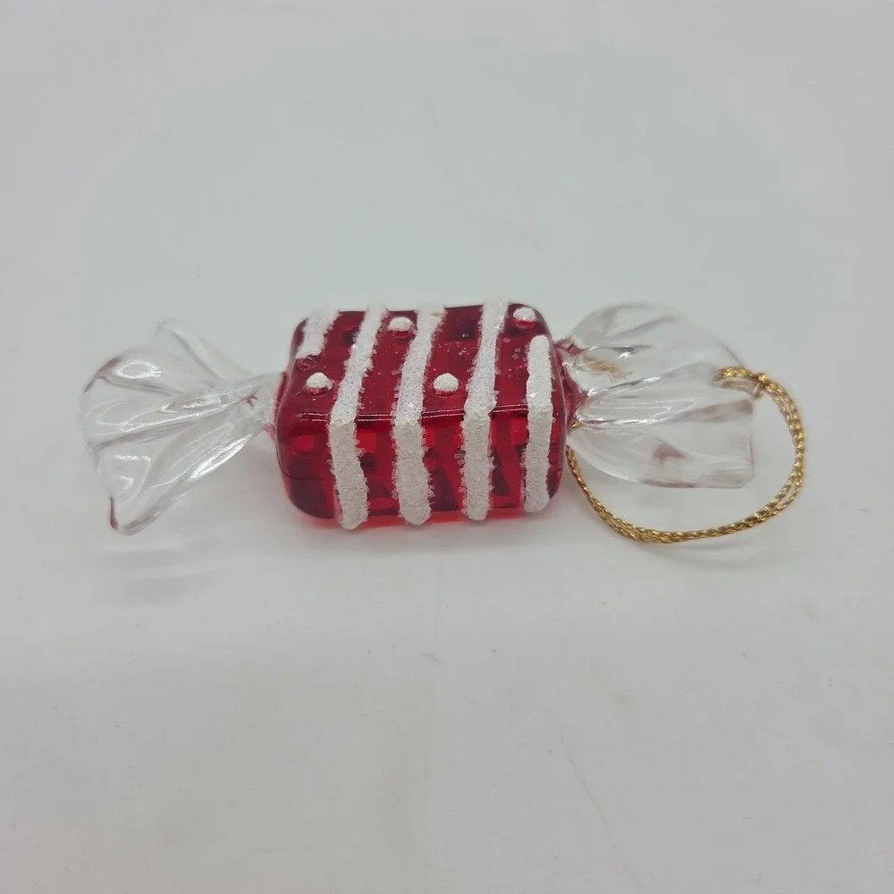 Lot Christmas Ornaments Noel Candycane Snowman Candy Angel Acrylic Red Gold